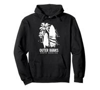 Outer Banks North Carolina Surfing surf Vintage Surfer Sudadera con Capucha