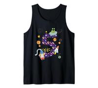 Outer Space 5 Year Old 5th Birthday Party Camiseta Niños Niñas Camiseta sin Mangas
