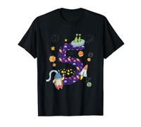 Outer Space - Camiseta de 5 años para fiesta de cumpleaños para niños y niñas Camiseta