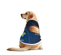 Outer Space - Camiseta para perros con estampado del sistema solar, ropa divertida para mascotas, lavable a máquina, chaleco para perros medianos y grandes