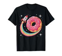 Outer Space Donut Rainbow Kids Planet Galaxy Day Niños Niñas Camiseta