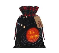 Outer Space Galaxy Solar System - Bolsas de regalo reutilizables con cordón - Bolsas de regalo de Navidad para Navidad, cumpleaños