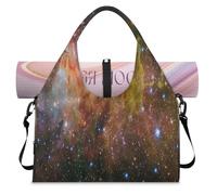 Outer Space in Nebula - Bolsa deportiva con compartimento para zapatos, espacio galaxia, fin de semana, bolsa de equipaje para gimnasio, yoga, viajes, color, L, Bolsa de viaje