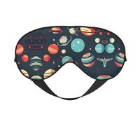 Outer Space Planet - Antifaz para dormir de seda sintética con correa elástica ajustable, ideal para viajes y sueño profundo