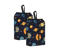 Outer Space Planet - Bolsa de viaje para zapatos con sistema solar, resistente al agua, con asa de cremallera, bolsa ligera para maleta y gimnasio, se pliega para empacar, Planeta del espacio exterior