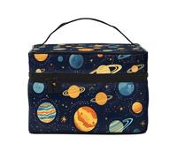 Outer Space Planet - Cenefa de ventana con bolsillo para barra, sistema solar, cortina opaca de nivel corto para sala de estar, dormitorio, decoración de cocina, 117 x 45,7 cm