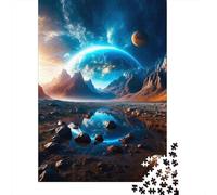 Outer Space Planet Puzzle de 1000 Piezas Papel Puzzle para Adultos Paisaje Desierto Alien Relajación Concentración Familia Regalo Decoración Hogar 52x38cm/1000pcs