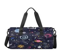 Outer Space Planets - Bolsa de deporte ligera para gimnasio, bolsa de viaje para hombres y mujeres (universo), Planetas del Espacio Ultraterrestre, 17.6(L) x 9(W) x 9(H) inch