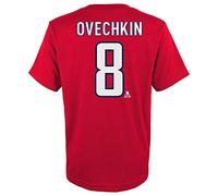 Outerstuff Alexander Ovechkin #8 Washington Capitals - Camiseta con nombre y número de juventud, color rojo, Jovenetud M 10/12, Rojo