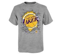 Outerstuff Breakthrough NBA_JR_Camiseta de manga corta, Gris-amarillo, Los Angeles Lks., 8 años