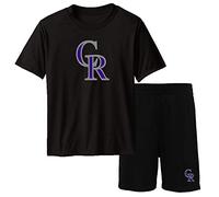OuterStuff MLB Youth 8-20 Team Color Performance - Camiseta y pantalones cortos, XL , Colorado Rockies Negro