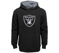 Outerstuff NFL - Sudadera con capucha y forro polar para niños y jóvenes 4-20 con logotipo oficial de Primary, Las Vegas Raiders - Negro, 14-16