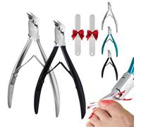 Outfany Easyclip, Grishay Easyclip, Libiyi Outfany Easyclip Easy Clip, Shirem Dotmalls Nail Clipper, Nail Clippers for Thick Toenails, Wide Opening Non-Slip Straight Blade Nail Clippers (2Pcs-A)