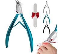 Outfany Easyclip, Grishay Easyclip, Libiyi Outfany Easyclip Easy Clip, Shirem Dotmalls Nail Clipper, Nail Clippers for Thick Toenails, Wide Opening Non-Slip Straight Blade Nail Clippers (Blue)