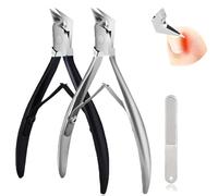 Outfany Easyclip,Libiyi Easyclip,Grishay Easyclip,Libiyi Nail Clippers,Libiyi Outfany Easyclip,Wide Opening Non-Slip Straight Blade Nail Clippers (Black+Silver)