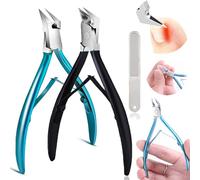 Outfany Easyclip,Libiyi Easyclip,Grishay Easyclip,Libiyi Nail Clippers,Libiyi Outfany Easyclip,Wide Opening Non-Slip Straight Blade Nail Clippers (Blue+Black)