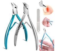 Outfany Easyclip,Libiyi Easyclip,Grishay Easyclip,Libiyi Nail Clippers,Libiyi Outfany Easyclip,Wide Opening Non-Slip Straight Blade Nail Clippers (Blue+Silver)