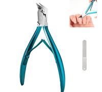 Outfany EasyClip, Libiyi Outfany Easyclip Easy Clip, Stainless Steel Long Handle Toenail Cutters, Toenail Clipper for Ingrown Thick Nails, Nail Clippers for Thick Toenails (Blue)