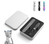 Outfany Nagelmeister Pro, Outfany Earclean Pro Stainless Steel Nail Clippers with Collection Container, Outfany Nagelknipser Pro Nail Clippers for Seniors (1 Set Black)