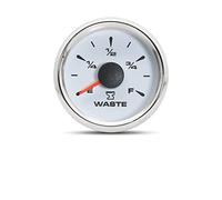 OUTFYT 0-190ohm 240-33 Ohm Boat Car RV Sensor de Nivel Tanque retención 52MM Medidor residuos con retroiluminación 7 Colores Unidad emisora de Aguas residuales,Monitor preciso(Waste Gauge WS)