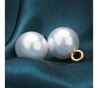 OUTFYT 10 Piezas 8-20 mm Botones de Perlas Cremallera Cabeza Colgante Tarjeta de Invitación Decoración para Bricolaje Trabajo Hecho a Mano Lazo Cinta para el Cabello Camisa Ropa Accesorios de Costura