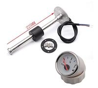 OUTFYT 5 2 mm Medidor de Nivel Combustible Aceite 0-190ohm con Sensor Agua 10 0 200 250 400,Monitor preciso(225mm)