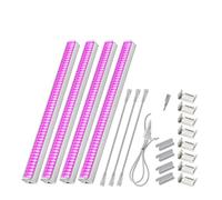 OUTFYT DIY LED Grow light Bar Sunlike Purple Red 4000K Growing Lamp for Indoor Plant Greenhouse,Ahorro de energía(Purple Red 4Pcs)
