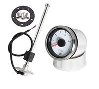 OUTFYT Indicador de Nivel Combustible 0-190ohm, 100mm-550mm con indicador 52mm, medidor retroiluminación 7 Colores Apto for Coche, Barco Marino,Monitor preciso(BS with 475mm Sensor)