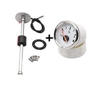 OUTFYT Indicador de Nivel Combustible 0-190ohm, 52MM, con Sensor Flotador, Acero Inoxidable, 80, 120, 140, 220, 280mm, Compatible medidor for Barco y Coche,Monitor preciso(320mm)