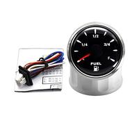 OUTFYT Indicador de Nivel Combustible 52mm con retroiluminación 7 Colores Sensor 0~190 Ohm, medidor indicador Apto for Coche, Barco, Marina,Monitor preciso(Only Gauge)