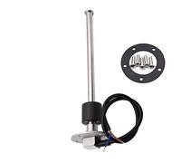OUTFYT Indicador de Sensor Nivel Combustible Agua 150-350mm, 190ohm, Ajuste 52mm, medidor Tanque indicador Digital for yate, Barco, Coche y Motocicleta,Monitor preciso(375mm-190ohm)