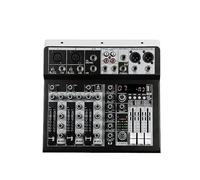 OUTFYT Mezclador de Sonido 2X Entrada estéreo Mono Consola de Mezcla Digital de 4 Canales for DJ Studio Stage,Una Experiencia De Sonido MáS Interesante