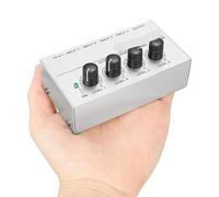OUTFYT Mezclador Profesional Tarjeta de Sonido de 4 Canales Mezclador de Audio TRS estéreo for submezcla DJ MX400,Compatibilidad Universal