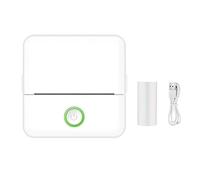 OUTFYT Mini Impresora, máquina for Hacer calcomanías sin Tinta, de Bolsillo pequeña Corte Libre, térmica portátil,Resistente a caídas(Bianco)