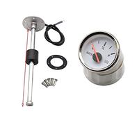 OUTFYT Sensor de Nivel Agua Combustible con Calibre 52 mm Indicador Tanque 0-190ohm for automóvil en Bote 9-32V,Monitor preciso(150mm)