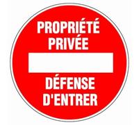 Outifrance - OUTIFRANCE - Panneau signalisation "Proprieté privée"