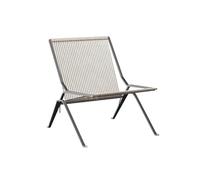 OUTIFUOTPP Sillas Informales Minimalistas, Silla de Cuerda con Bandera Tejida, sillones Bauhaus Acero Inoxidable, sofá Individual(B)