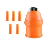 Outil Cueillette Pouce Silicone Alimentaire - Protection Anti Coupure Récolte Fruits Légumes | Accessoire Jardinage Portable | Épluchage Ail Poivrons Aromatiques | Manchons Doigts Inclus pour Cuisine