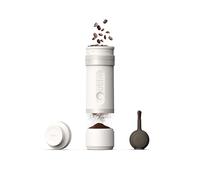OutIn Fino Molinillo de café eléctrico portátil, molinillo de granos de café ajustable con 28 ajustes de molienda precisos, molinillo de café con rebaba de un botón con batería de carga rápida