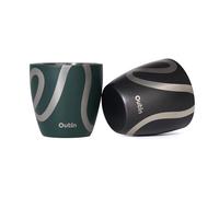 OutIn Juego de 2 Tazas para Espresso, Doble Pared Aislada 75ml de Acero Inoxidable, Vasitos para Shot Portátiles para Acampada, Compatibles con Máquinas de Café