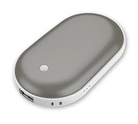 OUTJUT Calentador de Manos 2 EN 1, Calienta Manos Electrico con 12000mAh, 3 Niveles de Calor con USB Reutilizable para Exteriores Camping y Deportes, Regalo de Invierno para Mujeres y Hombres (Negro)