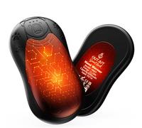 OUTJUT Calentador de Manos 2 EN 1, Negro Calienta Manos de Bolsillo con 12000mAh, 3 Niveles de Calor con USB Reutilizable, Regalo de Invierno para Mujeres y Hombres, para Exteriores Camping y Deportes