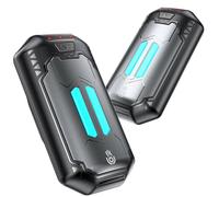 OUTJUT Calentador de Manos 2 Packs, 6000mAh Reutilizable, USB 3 Modos de Calor Rápido 2S, Regalo Ideal para Deportes al Aire Libre, Invierno Camping (Negro-gris)