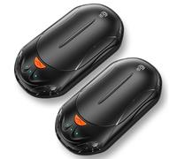 OUTJUT Calentador de Manos Reutilizable 2 Pack, Calentador Eléctrico de Bolsillo 6000mAh Portátil 3 Modos Calor Rápido para Deportes al Aire Libre Golf Invierno Camping Campingregalo de navidad(Negro)