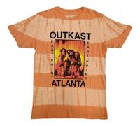 Outkast Camiseta Atlanta Band Logo Nuevo Oficial Unisex Naranja Dye Wash, Naranja, M