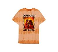 Outkast Camiseta Atlanta Band Logo Nuevo Oficial Unisex Naranja Dye Wash, Naranja, XXL
