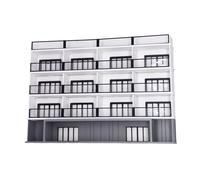 Outland Models Background departamento de 4 pisos (blanco) apilable escala 1:87 HO - 1 nivel adicional