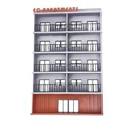 Outland Models Background departamento de 5 pisos (gris) apilable 1:87 HO Scale-kit de 5 pisos