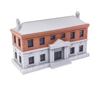 Outland Models Classic Town salón/Police Dept - Escala 1:87 HO de nivel extra