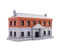 Outland Models Miniatures Classic Town salón/Police Dept 1:160 N Scale-Edificio de 2 pisos